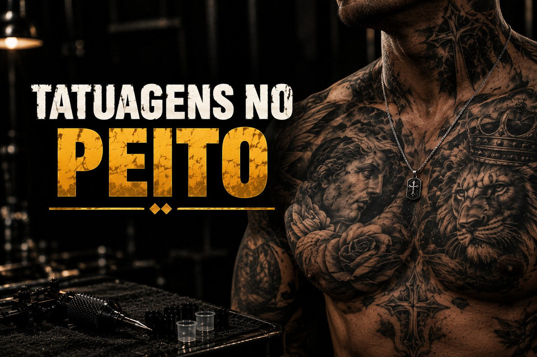 Tatuagens no peito e peitoral: alta versatilidade, discrição total. Chest pieces, letterings, retratos